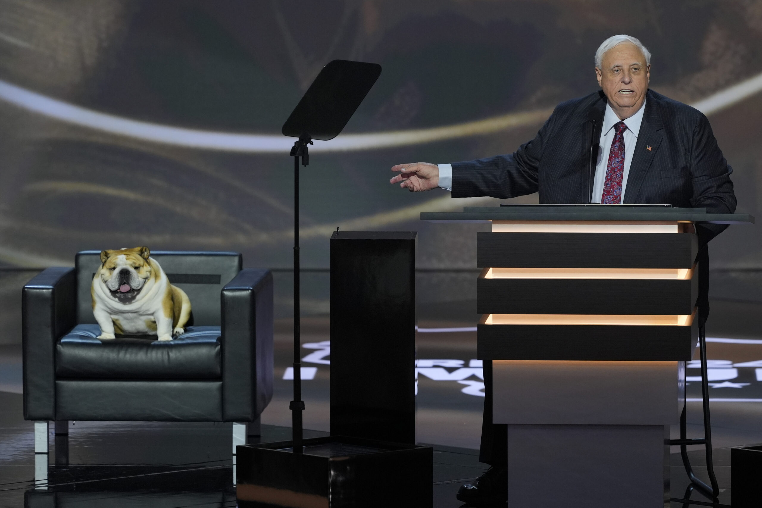 Gov. Justice -- and Babydog -- praise Trump at Republican National Convention